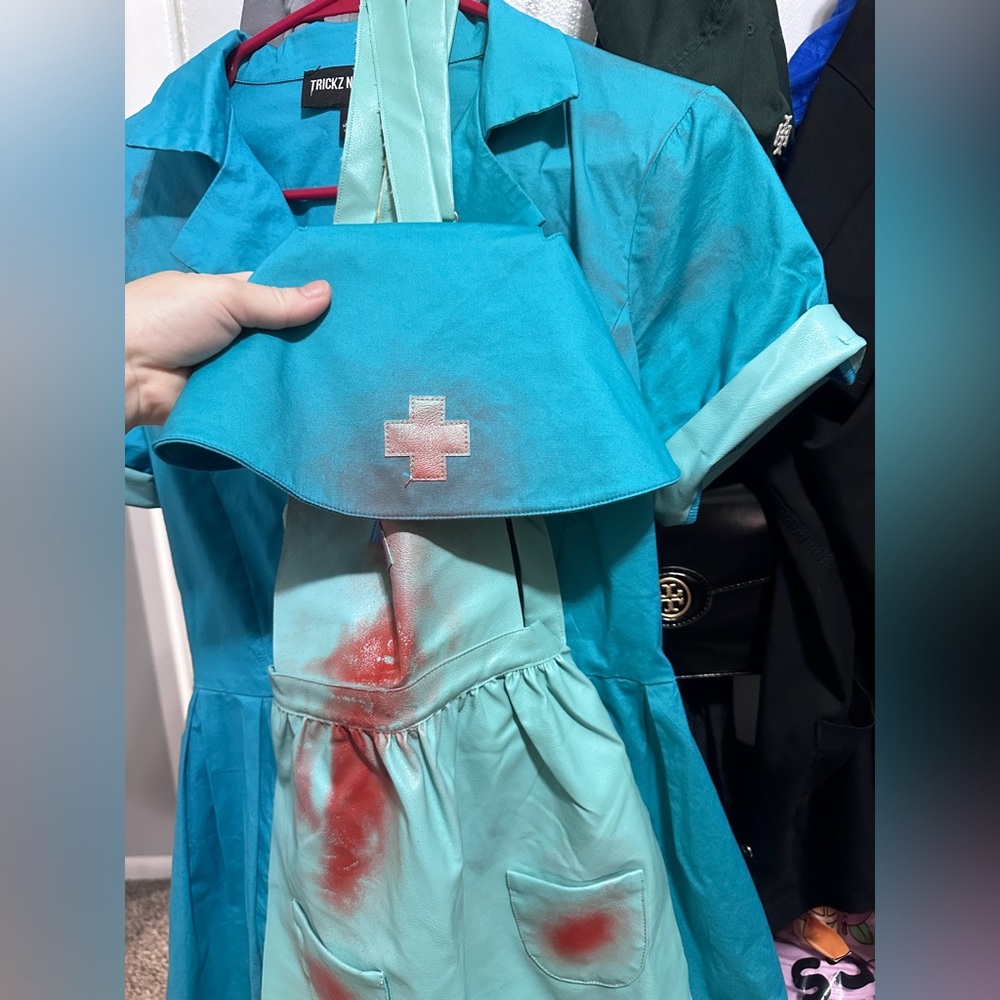 Blue Nurse Costume with Red Cross
